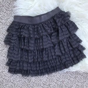 J. Crew Women’s Gray Tiered Lace Ruffled Mini Skirt 4